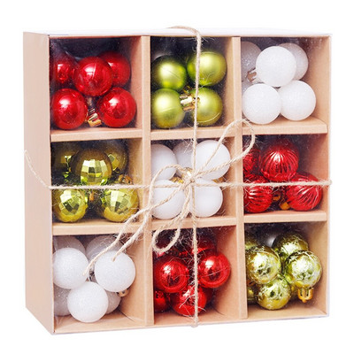 3cm 99db karácsonyi golyós ajándékdoboz szett Karácsonyfa csecsebecse Karácsonyi buli akasztós labdás díszek Otthon újévi Navidad ajándék dekoráció