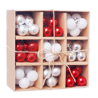3cm 99db karácsonyi golyós ajándékdoboz szett Karácsonyfa csecsebecse Karácsonyi buli akasztós labdás díszek Otthon újévi Navidad ajándék dekoráció