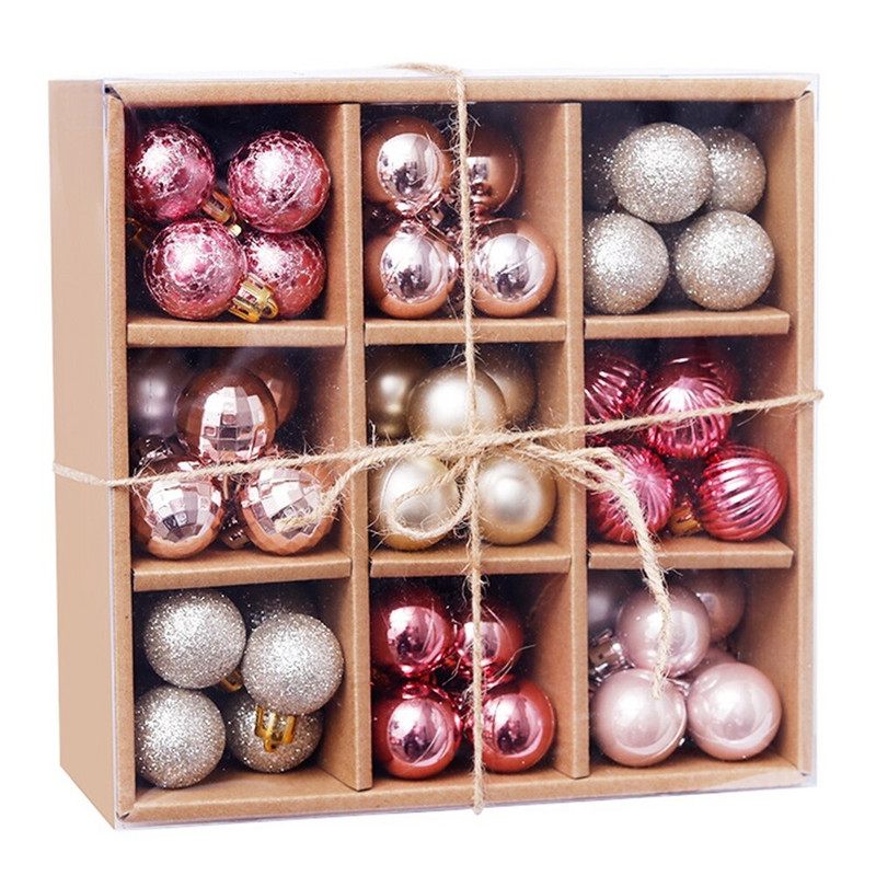 3cm 99db karácsonyi golyós ajándékdoboz szett Karácsonyfa csecsebecse Karácsonyi buli akasztós labdás díszek Otthon újévi Navidad ajándék dekoráció