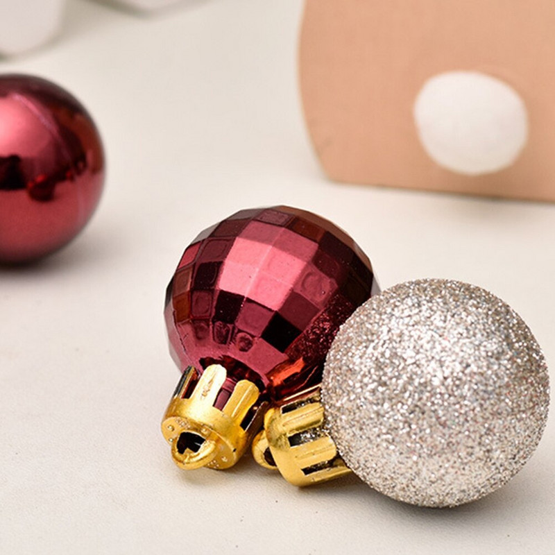 3cm 99db karácsonyi golyós ajándékdoboz szett Karácsonyfa csecsebecse Karácsonyi buli akasztós labdás díszek Otthon újévi Navidad ajándék dekoráció