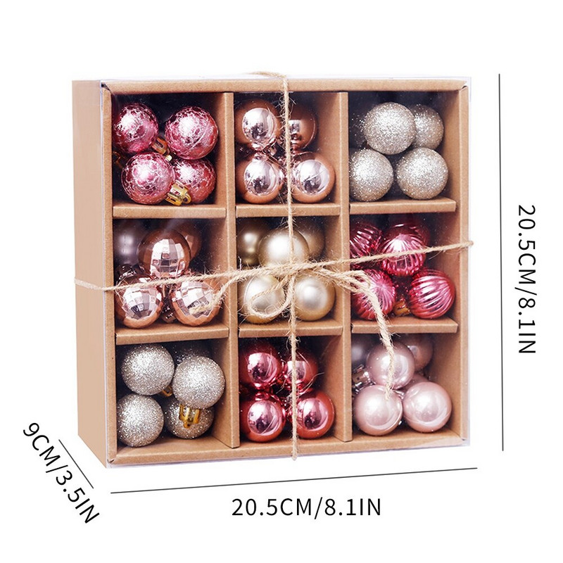 3cm 99db karácsonyi golyós ajándékdoboz szett Karácsonyfa csecsebecse Karácsonyi buli akasztós labdás díszek Otthon újévi Navidad ajándék dekoráció
