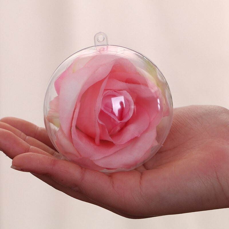 2vnt Vestuvinė kalėdinė eglutė Kabantys papuošimai Kamuolys Skaidrus Plastikinis Skaidrus Ornamentas Vaikų vakarėlio reikmenys 20cm