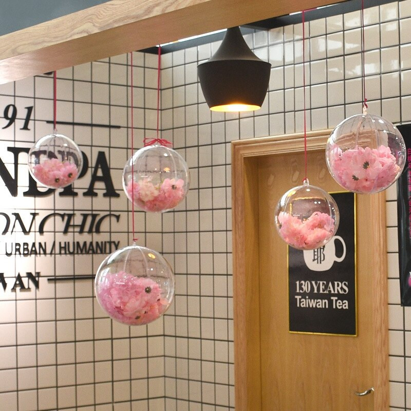 2vnt Vestuvinė kalėdinė eglutė Kabantys papuošimai Kamuolys Skaidrus Plastikinis Skaidrus Ornamentas Vaikų vakarėlio reikmenys 20cm