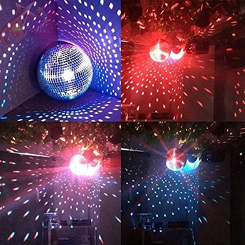 Цветен сценичен светлинен ефект 8 инча 20 см диско огледало блестяща топка лека сребърна декорация за коледно парти
