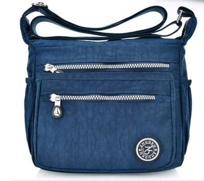 Újdonság, alkalmi hordtáska nejlon válltáskák válltáskák, poliészter, egyszemélyes divatos női tömör cipzáras, keresztben lévő utazótáskák