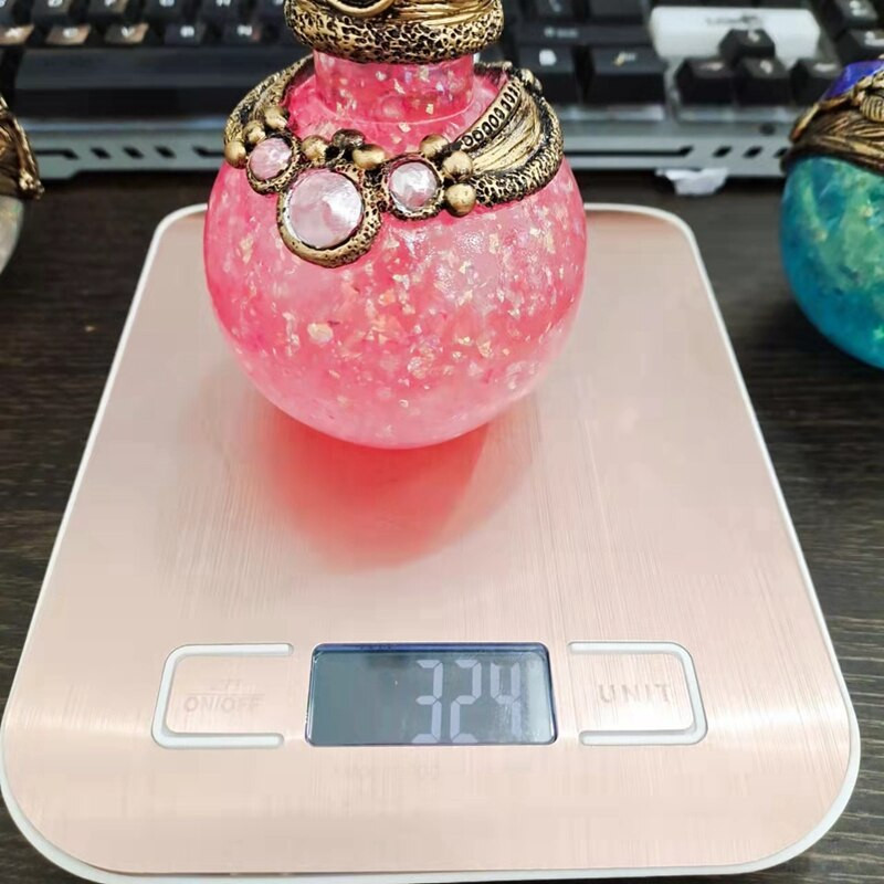 Stebuklingo mėnulio buteliukas stebuklingam mikstūrai, dervos dekoravimui rankų darbo krištolinis brangakmenis, palinkėjimų buteliukai jai