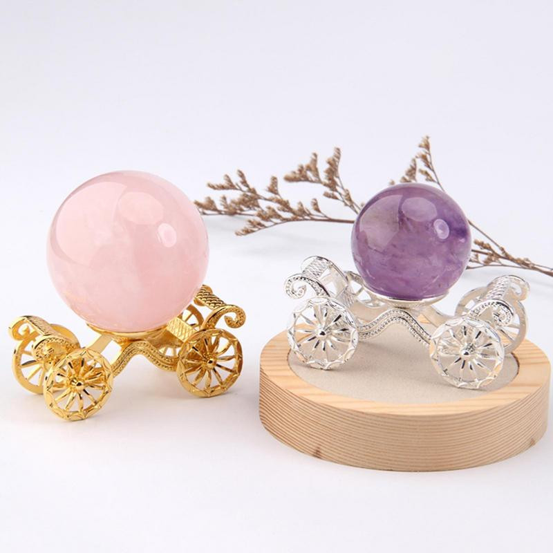 Bază de metal cu bile de cristal prințesă mașină cu bile de cristal Suport pentru minge de cristal pentru meditație