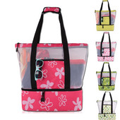 Cutie frigorifică cu izolare termică Basedidea Geantă portabilă din plasă de plajă Versiune îmbunătățită Geantă de depozitare impermeabilă din plasă pentru picnic pentru alimente