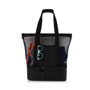 Cutie frigorifică cu izolare termică Basedidea Geantă portabilă din plasă de plajă Versiune îmbunătățită Geantă de depozitare impermeabilă din plasă pentru picnic pentru alimente