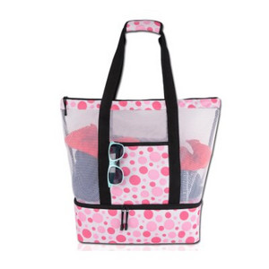 Cutie frigorifică cu izolare termică Basedidea Geantă portabilă din plasă de plajă Versiune îmbunătățită Geantă de depozitare impermeabilă din plasă pentru picnic pentru alimente