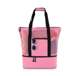 Cutie frigorifică cu izolare termică Basedidea Geantă portabilă din plasă de plajă Versiune îmbunătățită Geantă de depozitare impermeabilă din plasă pentru picnic pentru alimente