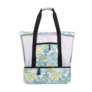 Cutie frigorifică cu izolare termică Basedidea Geantă portabilă din plasă de plajă Versiune îmbunătățită Geantă de depozitare impermeabilă din plasă pentru picnic pentru alimente