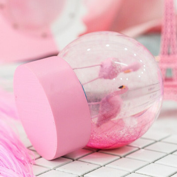 Розово фламинго Снежен глобус Кристална топка Сфера Стъклена топка Орнаменти за офис бюро Занаяти Декорация на дома Коледни подаръци за рожден ден