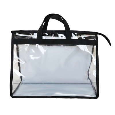 Clear Dust-proof Τσάντα Protable Clear Women Purse Τσάντα αποθήκευσης με κάλυμμα σκόνης με φερμουάρ Dust Water Protector NI