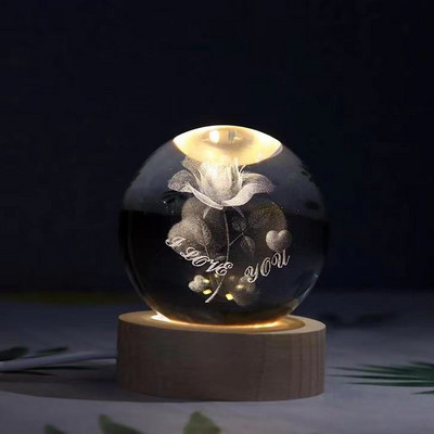 Új 60 mm-es K9 kristályos Naprendszer bolygógömb 3D lézergravírozott Naprendszer labda érintéskapcsolóval LED fénybázis csillagászati ajándékok