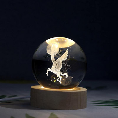 Új 60 mm-es K9 kristályos Naprendszer bolygógömb 3D lézergravírozott Naprendszer labda érintéskapcsolóval LED fénybázis csillagászati ajándékok