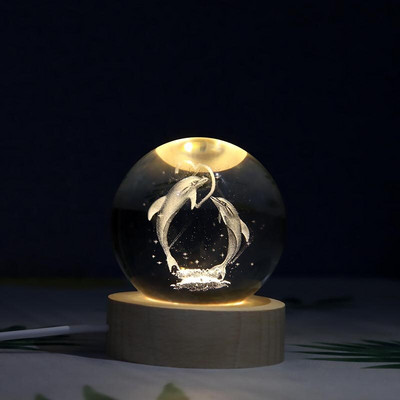 Új 60 mm-es K9 kristályos Naprendszer bolygógömb 3D lézergravírozott Naprendszer labda érintéskapcsolóval LED fénybázis csillagászati ajándékok