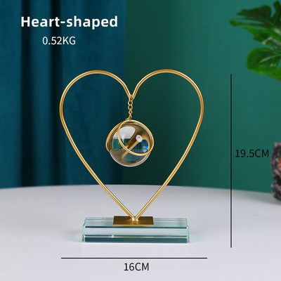 Šiaurės šalių minimalistinės geometrinės auksinės linijos krištolo rutulio papuošalai Modernūs namų biuro kūrybiniai papuošimai