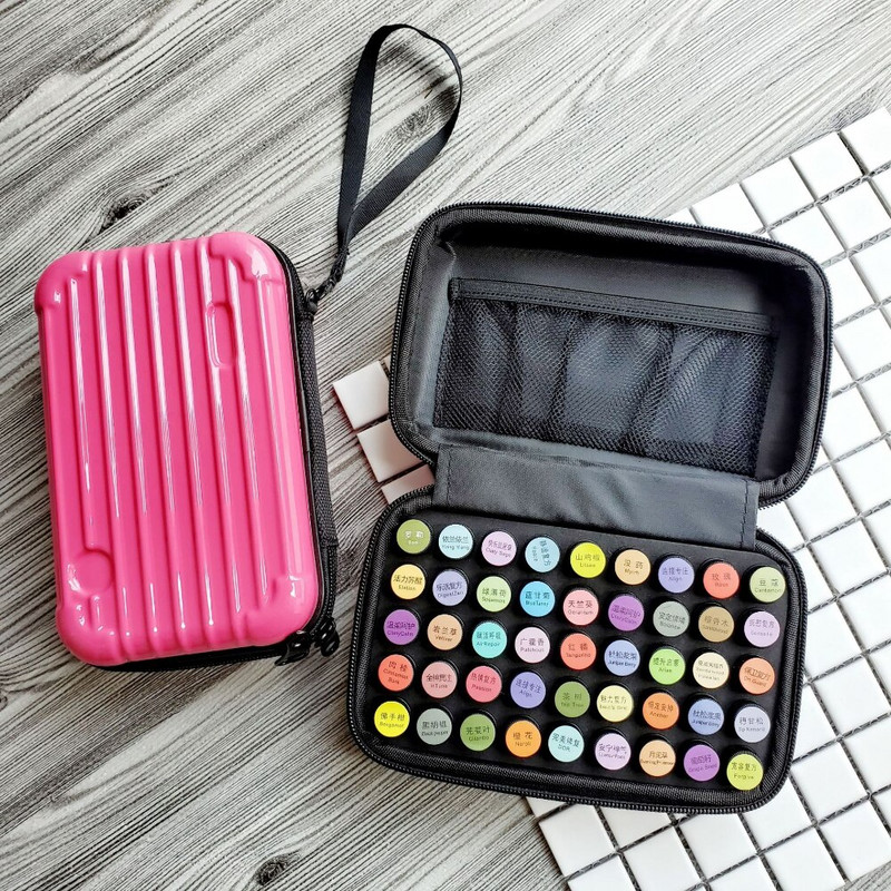 45 Slots 2 ml-es illóolaj tok DoTERRA illóolajokhoz görgős palackok tárolótáska Hordozható parfüm akasztós Organizadores