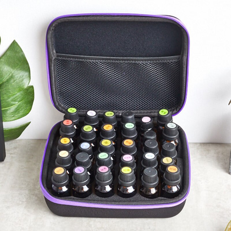 Cutie pentru uleiuri esențiale 30/60 de sticle 10ML 15ML Ulei de parfum Cutie pentru uleiuri esențiale Suport portabil de transport pentru transport pentru lac de unghii Pungă de depozitare