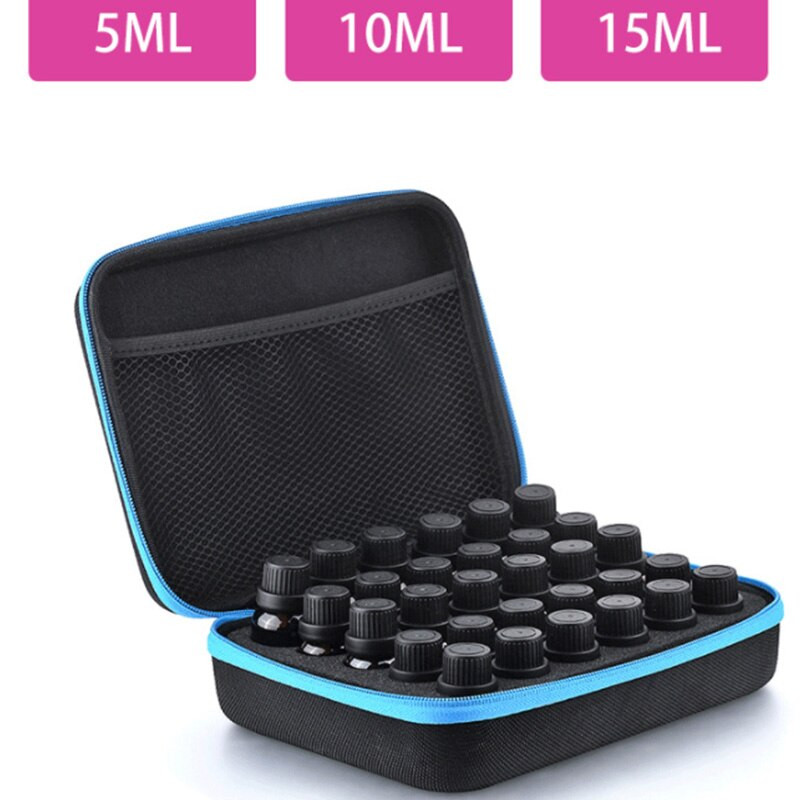 Cutie pentru uleiuri esențiale 30/60 de sticle 10ML 15ML Ulei de parfum Cutie pentru uleiuri esențiale Suport portabil de transport pentru transport pentru lac de unghii Pungă de depozitare