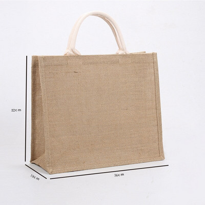 Dabīgas rupjmašīnas somas Atkārtoti lietojama džutas soma Iepirkšanās rokassomiņa ar rokturiem līgavas māsu kāzām