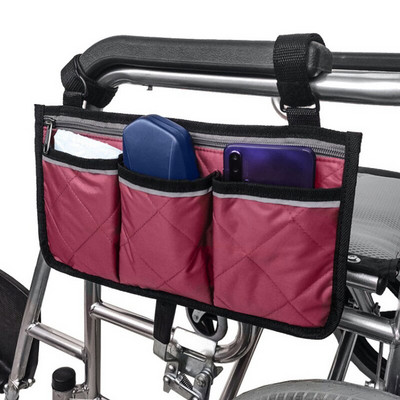 Prijenosna bočna torba za pohranu s naslonom za ruke za invalidska kolica Prijenosni džep pogodan za većinu kotača za hodanje i dodatke za mobilnu opremu