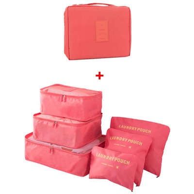 7 bucăți/set saci de depozitare a bagajelor de capacitate mare pentru ambalarea hainelor cub lenjerie de corp, cosmetice, organizator de călătorie, geantă pentru articole de toaletă