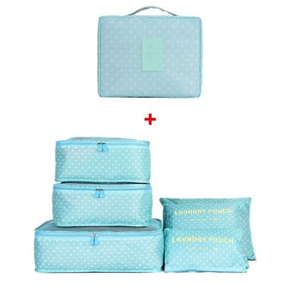 7 bucăți/set saci de depozitare a bagajelor de capacitate mare pentru ambalarea hainelor cub lenjerie de corp, cosmetice, organizator de călătorie, geantă pentru articole de toaletă