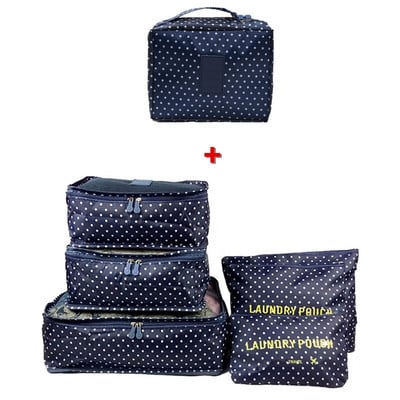 7 bucăți/set saci de depozitare a bagajelor de capacitate mare pentru ambalarea hainelor cub lenjerie de corp, cosmetice, organizator de călătorie, geantă pentru articole de toaletă