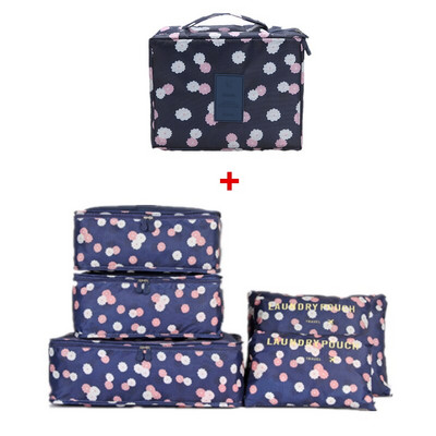 7 bucăți/set saci de depozitare a bagajelor de capacitate mare pentru ambalarea hainelor cub lenjerie de corp, cosmetice, organizator de călătorie, geantă pentru articole de toaletă