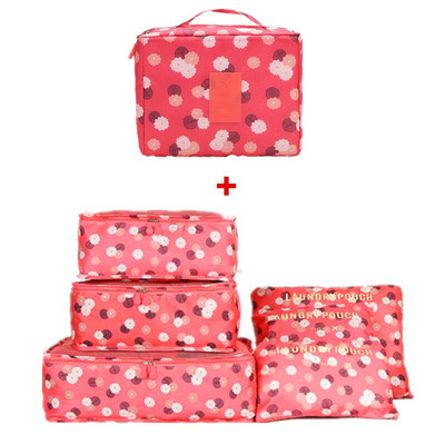 7 bucăți/set saci de depozitare a bagajelor de capacitate mare pentru ambalarea hainelor cub lenjerie de corp, cosmetice, organizator de călătorie, geantă pentru articole de toaletă