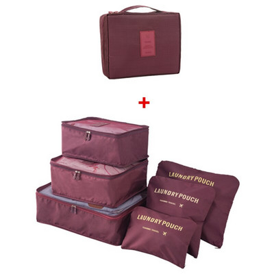 7 bucăți/set saci de depozitare a bagajelor de capacitate mare pentru ambalarea hainelor cub lenjerie de corp, cosmetice, organizator de călătorie, geantă pentru articole de toaletă