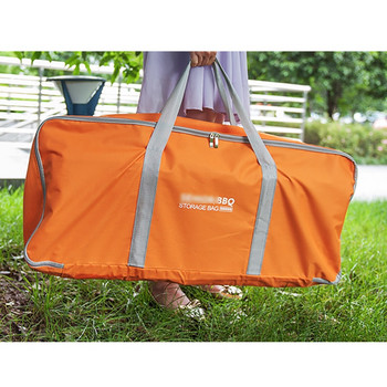 Μπάρμπεκιου Γκριλ αποθήκευσης τσάντα μεταφοράς για πικνίκ εξωτερικού χώρου Φορητή τσάντα αποθήκευσης πορτοκαλιού κιτ εργαλείων μπάρμπεκιου Αξεσουάρ