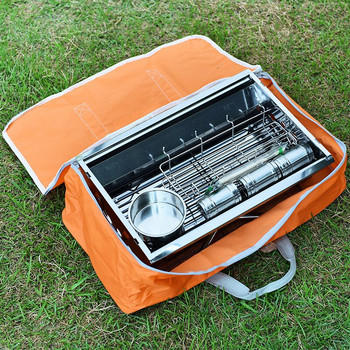 Μπάρμπεκιου Γκριλ αποθήκευσης τσάντα μεταφοράς για πικνίκ εξωτερικού χώρου Φορητή τσάντα αποθήκευσης πορτοκαλιού κιτ εργαλείων μπάρμπεκιου Αξεσουάρ