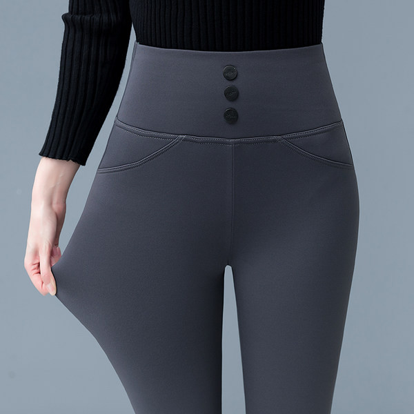 Ženske tajice s visokim strukom i debelom postavom