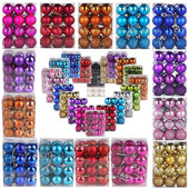 24 buc/set Ornament de Crăciun pentru pomul de Crăciun Decor Mingi Luminoase Natal Deco Ball 2021 Pendent suspendat Cocina de Anul Nou 30MM