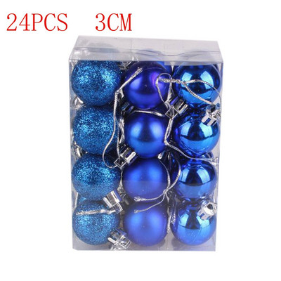 24 buc/set Ornament de Crăciun pentru pomul de Crăciun Decor Mingi Luminoase Natal Deco Ball 2021 Pendent suspendat Cocina de Anul Nou 30MM