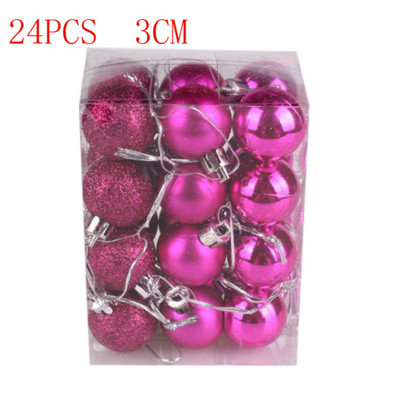 24 buc/set Ornament de Crăciun pentru pomul de Crăciun Decor Mingi Luminoase Natal Deco Ball 2021 Pendent suspendat Cocina de Anul Nou 30MM