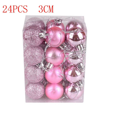 24 buc/set Ornament de Crăciun pentru pomul de Crăciun Decor Mingi Luminoase Natal Deco Ball 2021 Pendent suspendat Cocina de Anul Nou 30MM