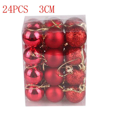 24 buc/set Ornament de Crăciun pentru pomul de Crăciun Decor Mingi Luminoase Natal Deco Ball 2021 Pendent suspendat Cocina de Anul Nou 30MM
