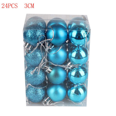 24 buc/set Ornament de Crăciun pentru pomul de Crăciun Decor Mingi Luminoase Natal Deco Ball 2021 Pendent suspendat Cocina de Anul Nou 30MM