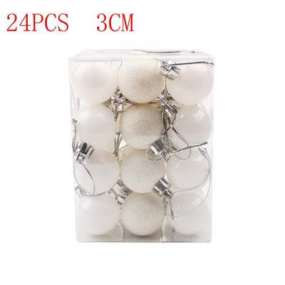 24 buc/set Ornament de Crăciun pentru pomul de Crăciun Decor Mingi Luminoase Natal Deco Ball 2021 Pendent suspendat Cocina de Anul Nou 30MM