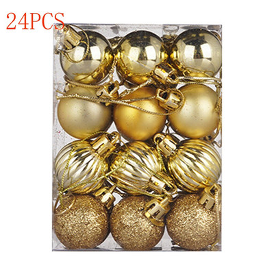 24 buc/set Ornament de Crăciun pentru pomul de Crăciun Decor Mingi Luminoase Natal Deco Ball 2021 Pendent suspendat Cocina de Anul Nou 30MM