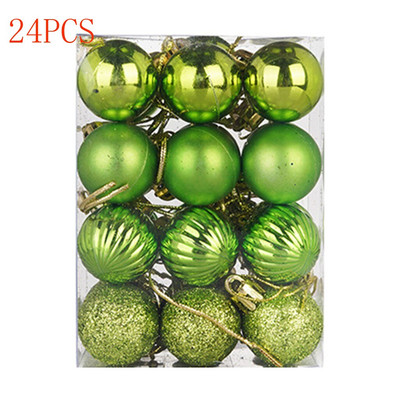 24 buc/set Ornament de Crăciun pentru pomul de Crăciun Decor Mingi Luminoase Natal Deco Ball 2021 Pendent suspendat Cocina de Anul Nou 30MM