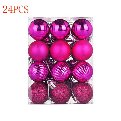 24 buc/set Ornament de Crăciun pentru pomul de Crăciun Decor Mingi Luminoase Natal Deco Ball 2021 Pendent suspendat Cocina de Anul Nou 30MM