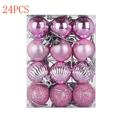 24 buc/set Ornament de Crăciun pentru pomul de Crăciun Decor Mingi Luminoase Natal Deco Ball 2021 Pendent suspendat Cocina de Anul Nou 30MM