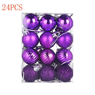 24 buc/set Ornament de Crăciun pentru pomul de Crăciun Decor Mingi Luminoase Natal Deco Ball 2021 Pendent suspendat Cocina de Anul Nou 30MM