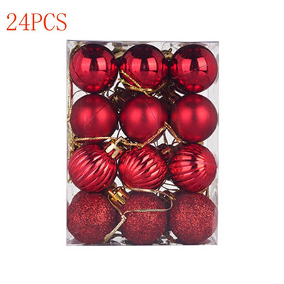 24 buc/set Ornament de Crăciun pentru pomul de Crăciun Decor Mingi Luminoase Natal Deco Ball 2021 Pendent suspendat Cocina de Anul Nou 30MM
