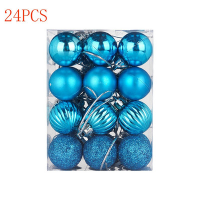 24 buc/set Ornament de Crăciun pentru pomul de Crăciun Decor Mingi Luminoase Natal Deco Ball 2021 Pendent suspendat Cocina de Anul Nou 30MM